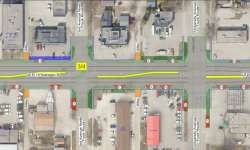 Design concept for the median from First Avenue North to Fourth Avenue North.
