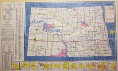 Example of ND State Highway Map from 1989-2005