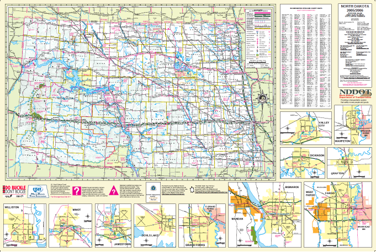 Example of ND State Highway Map from 2005-present